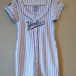 New York Yankees Baseball Pin Striped  Ladies Mini Dress